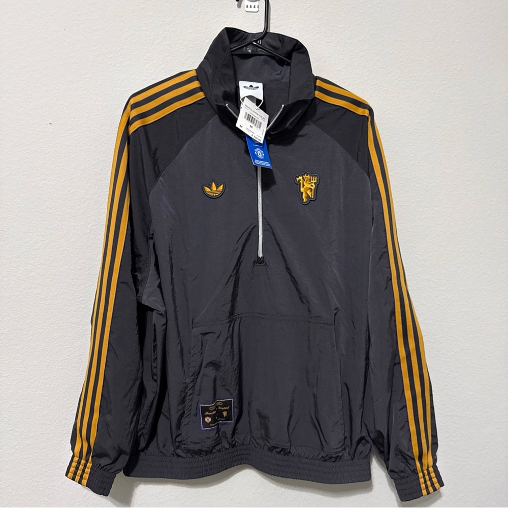 Adidas Manchester United Soccer Jacket 2025 Soccer Oversized Nylon Sz Medium